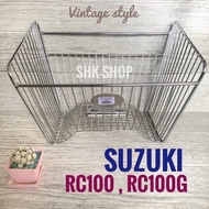 อะไหล่ ตะกร้าหน้า RC100g  RC100 ชุบโครเมี่ยม  สี ( อลูมิเนี่ยม เงิน โลหะ ) ของแท้ ของเทียม ของเก็บ