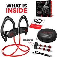 「VILLAIN正版」IPX7防水運動型HiFi藍芽耳機-紅色"VILLAIN Genuine" IPX7 Waterproof Sports HiFi Bluetooth Headphones - Red