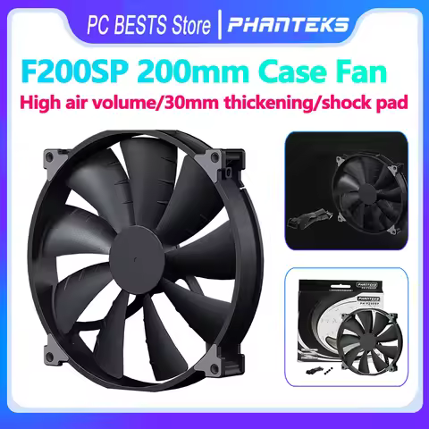 Phanteks F200SP Case Fan 200mm High-volume Black Chassis Cooling fan 4PIN 30mm Thickened Quiet Coole