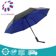 Bloom Energy #3001 Fibrella 3Folds Automatic Black Backing Umbrella