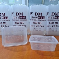 THINWALL LONG BOX 450 ML - 450ML CONTENTS 25PCS - FOOD CONTAINER BOX
