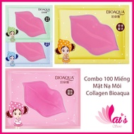 Combo 100 Miếng Mặt Nạ Môi Collagen Bioaqua Dưỡng Ẩm Mờ Thâm Môi Hồng Mềm Môi Lip Mask Nội Địa Trung