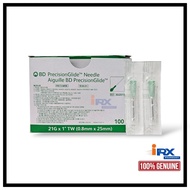 BD Precisionglide Needle 21g x 1'' TW(0.8mmx25mm) (302015) 100's