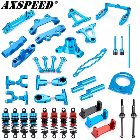 AXSPEED Tamiya TT02 Full Set Metal Upgrade Parts CVD Drive Shaft Shock Absorber Battery Mount for Ta