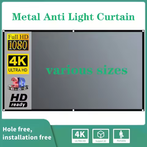16:9 Projector Screen ALR Metal Anti Light Curtain Reflective Fabric Cloth For DLP YG300 XGIMI H3 HA