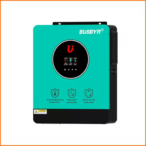 BUSBYR 4200W Hybrid Solar inverter 24VDC Pure Sine Wave Solar Inverter Support Wifi&GPRS for IOS and