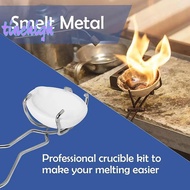 [TinchighS] 25.5CM Stainless Steel Crucible Tong Crucible Clamp Crucible Pliers White Gold Bowl Melt