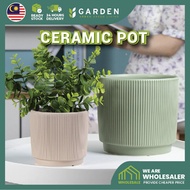 European Modern Minimalist Creative Ceramic Flower Pot Design Decoration Indoor Vase Plant Pasu Bunga Seramik JW 花盆