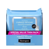 Neutrogena Makeup Remover Facial Cleansing Towelette SPECIAL VALUE TWIN PACK (50แผ่น) แผ่นเช็ดเครื่อ