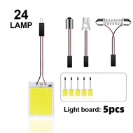 Kebeteme 5/10/15 chiếc Tấm Đèn Led Xe Ô Tô C5w 18/24/36/48 SMD T10 BA9s 12V phụ kiện nội thất ô tô đ