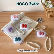 For HOCO EW72 Case DIY bowknot Cute Soft Silicone Earphone Case Casing Cover NO.3