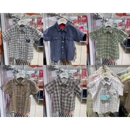 KEMEJA QNA Boys' checkered shirt size 1.2.3.4 years