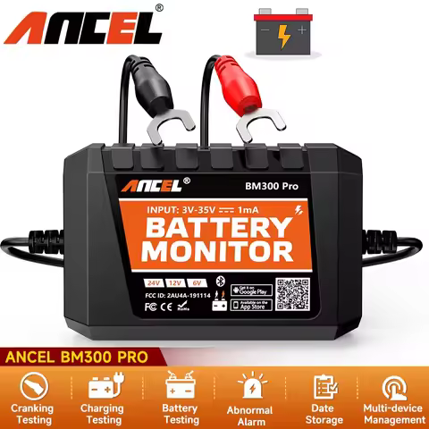 2026 New ANCEL BM300 Pro Battery Monitor 24V Battery Tester 12V SOC Battery Health Analyzer Battery 