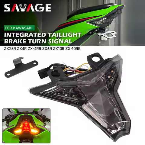 2026 ZX4R ZX6R ZX25R/SE LED Tail Brake Light Integrated Turn Signal For Kawasaki Ninja ZX-4RR ZX-10R