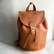 中古Coach│啡色背包│背囊│真皮│美國製│古著│Backpack