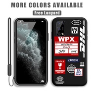 For Realme 7 5G Original Liquid Silicone Creative DHL Express Customs Label Phone Casing Full Cover 