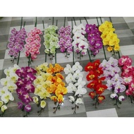 Fake Flowers, Silk Fabric Flowers - High-Class 9-Cotton Orchids