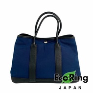 △ Hermes 愛馬仕 Garden party 30 Navy, Black Canvas Negonda Calfskin Tote Bag Stamp X Garden party 30 深藍