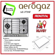 Aerogaz 70CM Stainless Steel Hob with 3 Burner AZ-373SF| Express Free Home Delivery