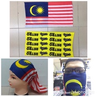 HeadBuff head buff scarf or mask kain penutup kepala bercorak malaysia Merdeka atau retro