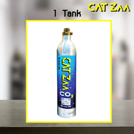 CatZaa C02 Gas Tank : ขวด + Co2 พร้อมใช้ / สำหรับเครื่องทำน้ำโซดา สามารถส่งเติมแก็สได้ที่เรา มีบริกา