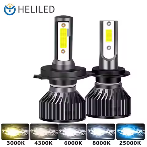 Car Headlight H7 LED Headlight 6000LM H11 LED Bulbs Lamps 3000K 4300K 6000K 8000K 25000K 48W H8 H9 L