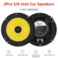 ☹2pcs 5/6 Inch Car Speakers 400W/600W Vehicle Door Subwoofer Car Audio Stereo Full Range Frequen P1