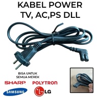 TV Power Cable for All Brands 2 Pin AC/ Mickey Mouse Cable/ Cloverleaf Cable/