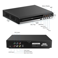 DVD Player 1080P HD Home DVD Player Box for TV All Region Free DVD CD-Disk Player AV-Output EVD Play
