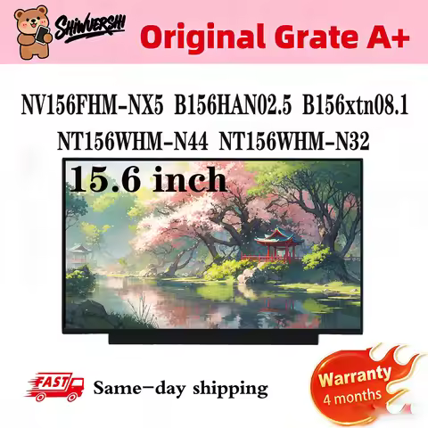 Original NEW A+ 15.6 inch Laptop Lcd Screen Monitor Panel Slim NT156WHM N44 NT156WHM N32 NV156FHM NX