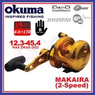 39kg Max Drag Okuma Makaira Gold Fishing Reel Deep Sea Drum Trolling Mesin Bangla