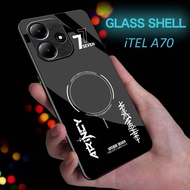 HP Glossy Glass Softcase for iTEL A70 - Casing iTEL A70hp - Protective Case Vivo iTEL A70hp -K68