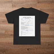 Funny Job Application T-Shirt: Ironic Interview Outfit