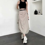 Alexa Rok Cargo Korean Skirt Style Katun Twill
