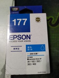 送咖啡 EPSON 177 XP302 102 202 402 XP30 原廠藍色墨水匣