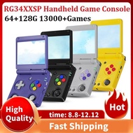 RG34XXSP Retro Game Console Linux 64Bit 3.4 Inch 64+128G 13000+Games Handheld Game Console Supports 