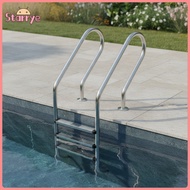 Sunnimix Flange-Mount 4-Step Pool Ladder Rustproof Pool Ladder with Handrails Heavy-Duty Sturdy for 