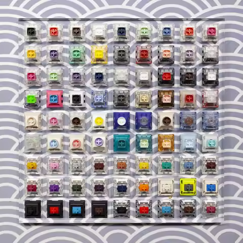 Kailh 81 switch switches tester with acrylic base blank keycaps for mechanical keyboard Box Cream Ar