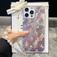 Emerald Small Floral Phone Case Suitable for ihone 17 16 15 14 13 12 11 pro max iPhone Protective Ca