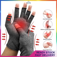 Compression Therapy Glove Open Finger Thumb Half Finger Gloves Wrist Support Sarung Tangan Terapi Fi