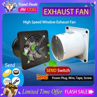 【24 hours shipping】 4/6 in Exhaust fan Powerful fan exhaust fan household window type oil fume exhaust fan, exhaust fan for kitchen，exhaust fan for room  Ventilation fan Window Exhaust fan