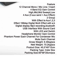 Mixer Ashley King 12 Note Original Mixer 12 Channel Bluetooth Usb