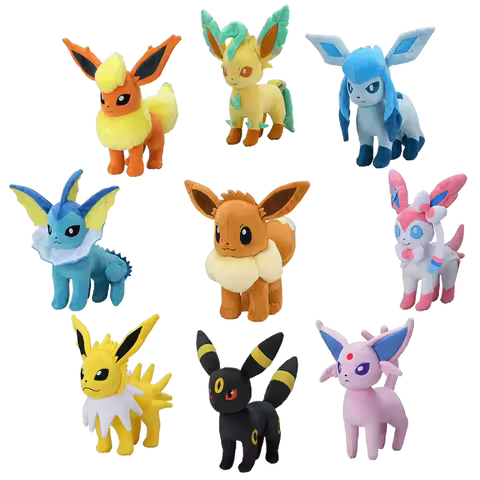 Soft Eevee Plushies Plush Toys Eevee Evolution Sylveon Umbreon Espeon Sylveon Glaceon Jolteon Stuffe