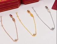 Redline 單鑽手鍊 玫瑰金/金色/銀色 輕奢時尚飾品