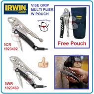 IRWIN HEAVY DUTY VISE GRIP MULTI PLIER W POUCH 5WR 5CR CURVED JAW Patented PLIERS FOLD KINFE 1923460