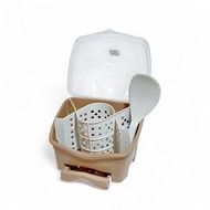 DVX Cutlery Holder for Table with Cover and Drainage Drawer