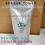 Toner powder hp 12a 35a 85a 78a 36a 49a 53a laserjet monochrome toner japan