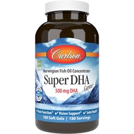 Carlson - Super DHA Gems, 500 mg DHA Supplements, 640 mg Fatty Acids, Wild-Caught Norwegian Arctic O