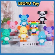 LBOYU Bear Blocks Building Blocks Cartoon Series Educational Toys Kaws toy