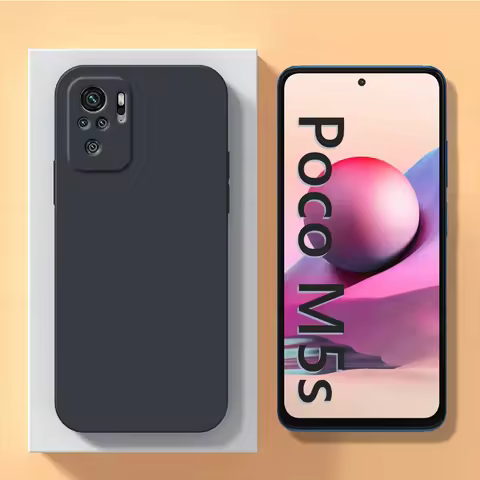 For Xiaomi Poco M5s Case Xiaomi Poco M5s M3 M4 M6 Pro 4G 5G Cover Shockproof Liquid Silicon TPU Phon